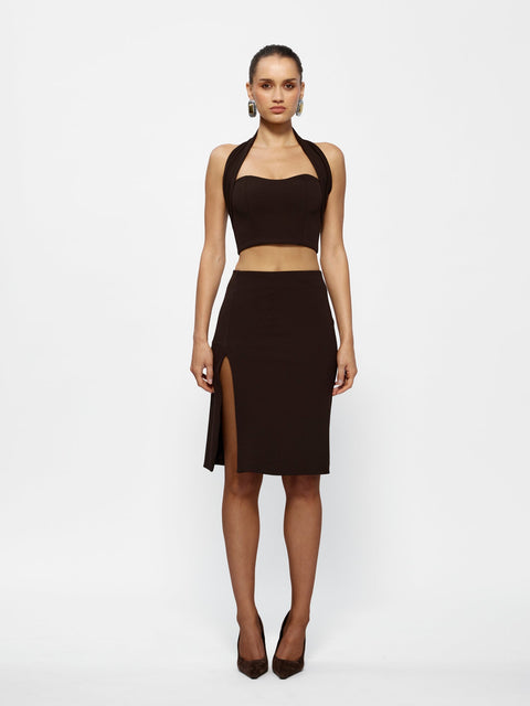 Arden Skirt - Coffee - EFFIE KATS