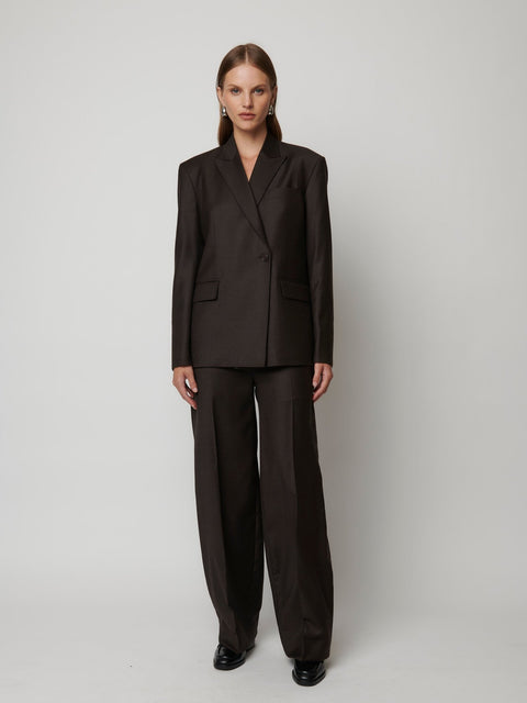 AZARIA BLAZER - CHOCOLATE - EFFIE KATS