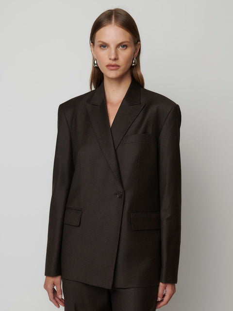 AZARIA BLAZER - CHOCOLATE - EFFIE KATS