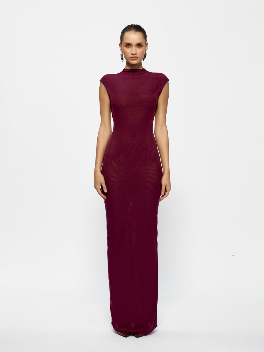 Caldwell Dress - Burgundy - EFFIE KATS