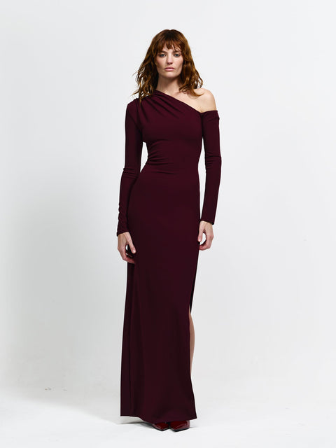 CAYLEY GOWN - WINE - EFFIE KATS