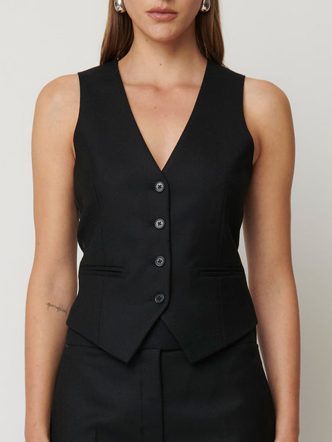 COLTER VEST - BLACK - EFFIE KATS