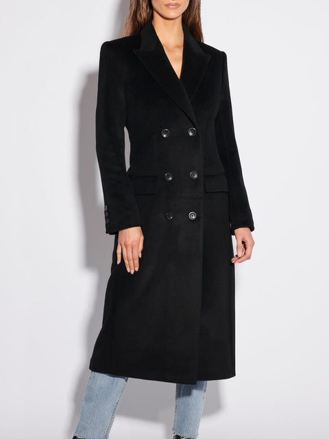 Double Breasted Coat - Black - EFFIE KATS