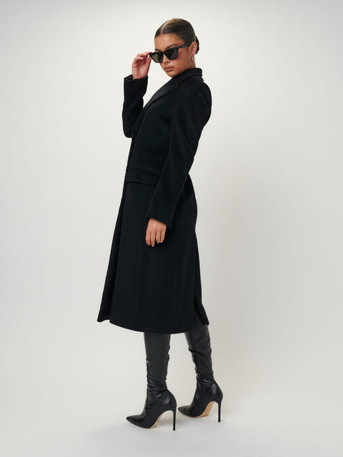 Double Breasted Coat - Black - EFFIE KATS