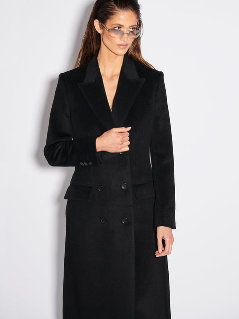 Double Breasted Coat - Black - EFFIE KATS