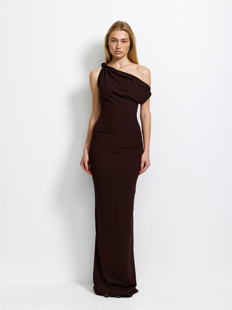 Kaja Gown - Coffee - EFFIE KATS