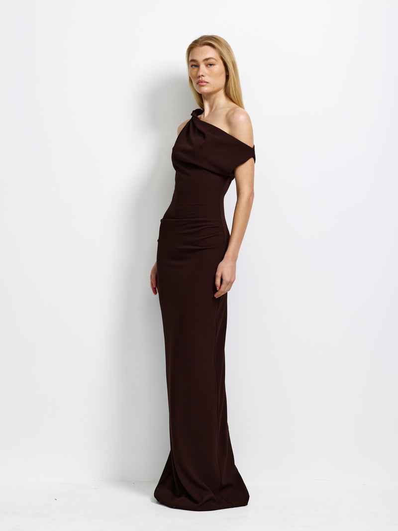 Kaja Gown - Coffee - EFFIE KATS