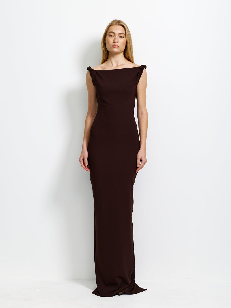 Honora Gown - Coffee - EFFIE KATS
