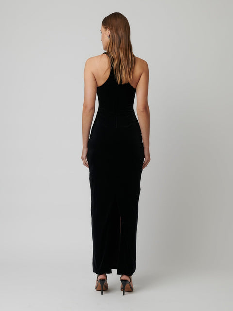 EIZA GOWN - BLACK VELVET - EFFIE KATS