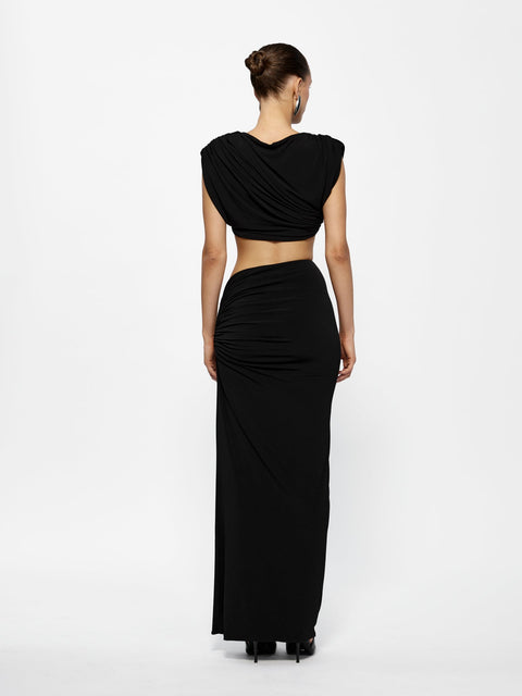 Kayson Maxi Skirt - Black - EFFIE KATS