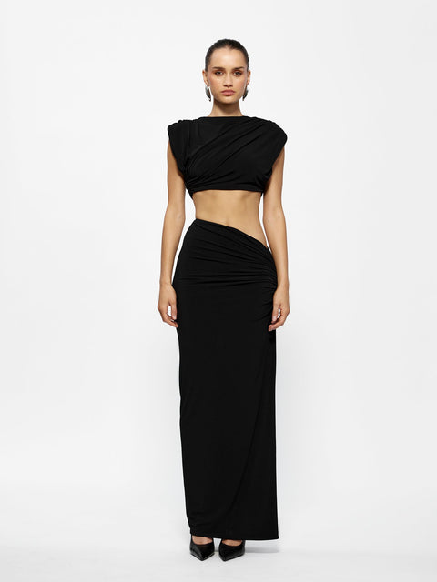 Kayson Maxi Skirt - Black - EFFIE KATS
