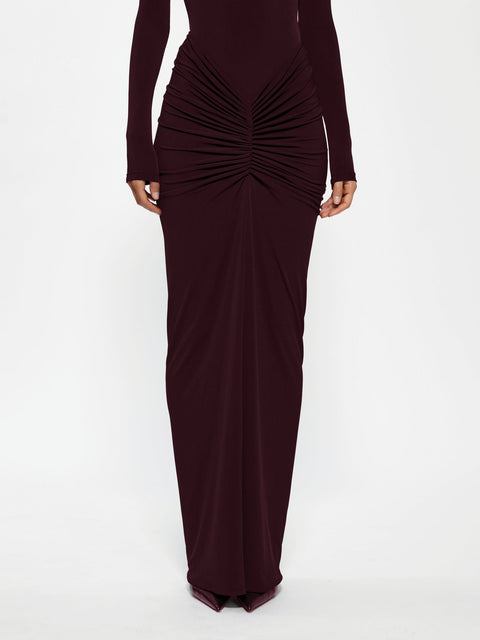 Kayson Maxi Skirt - Wine - EFFIE KATS