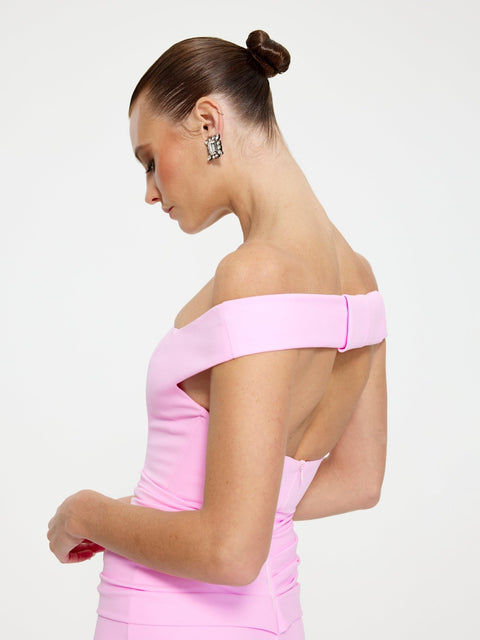 Malena Midi Dress - Taffy Pink - EFFIE KATS