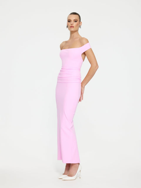 Malena Midi Dress - Taffy Pink - EFFIE KATS