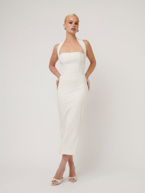 Meline Midi Dress - Ivory - EFFIE KATS