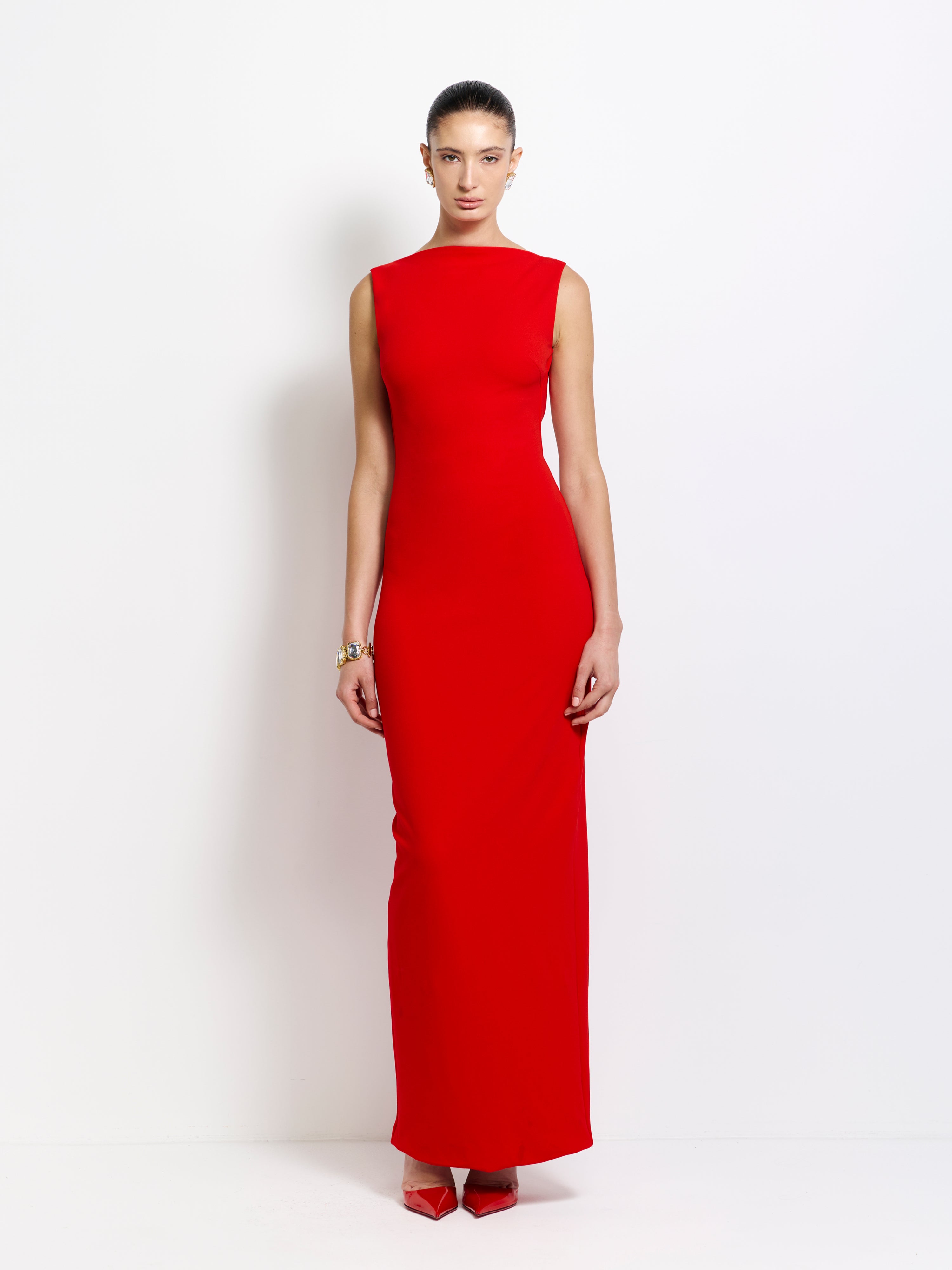 VERONA GOWN - CHERRY RED - EFFIE KATS