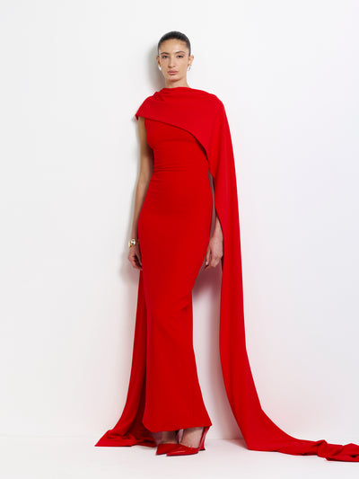 Verona Cape - Cherry Red