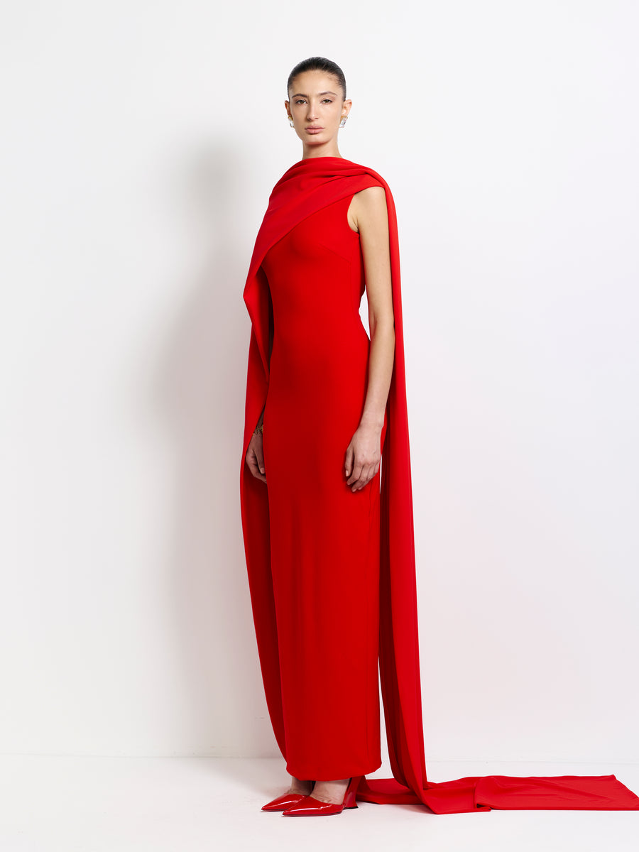Verona Cape - Cherry Red - EFFIE KATS