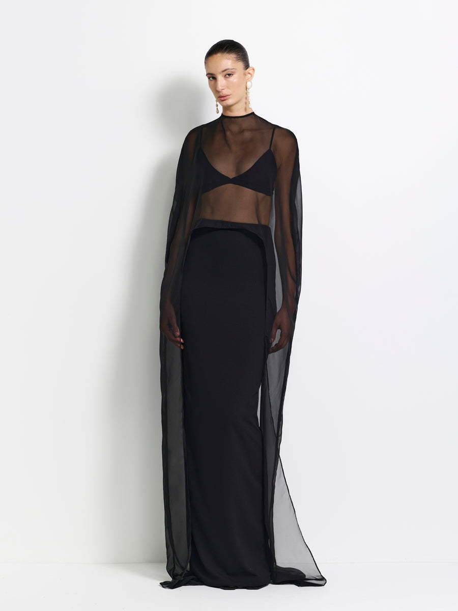 Charleze Cape - Black - EFFIE KATS