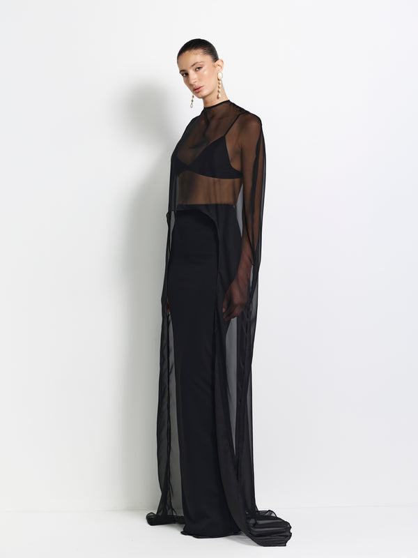 Charleze Cape - Black - EFFIE KATS