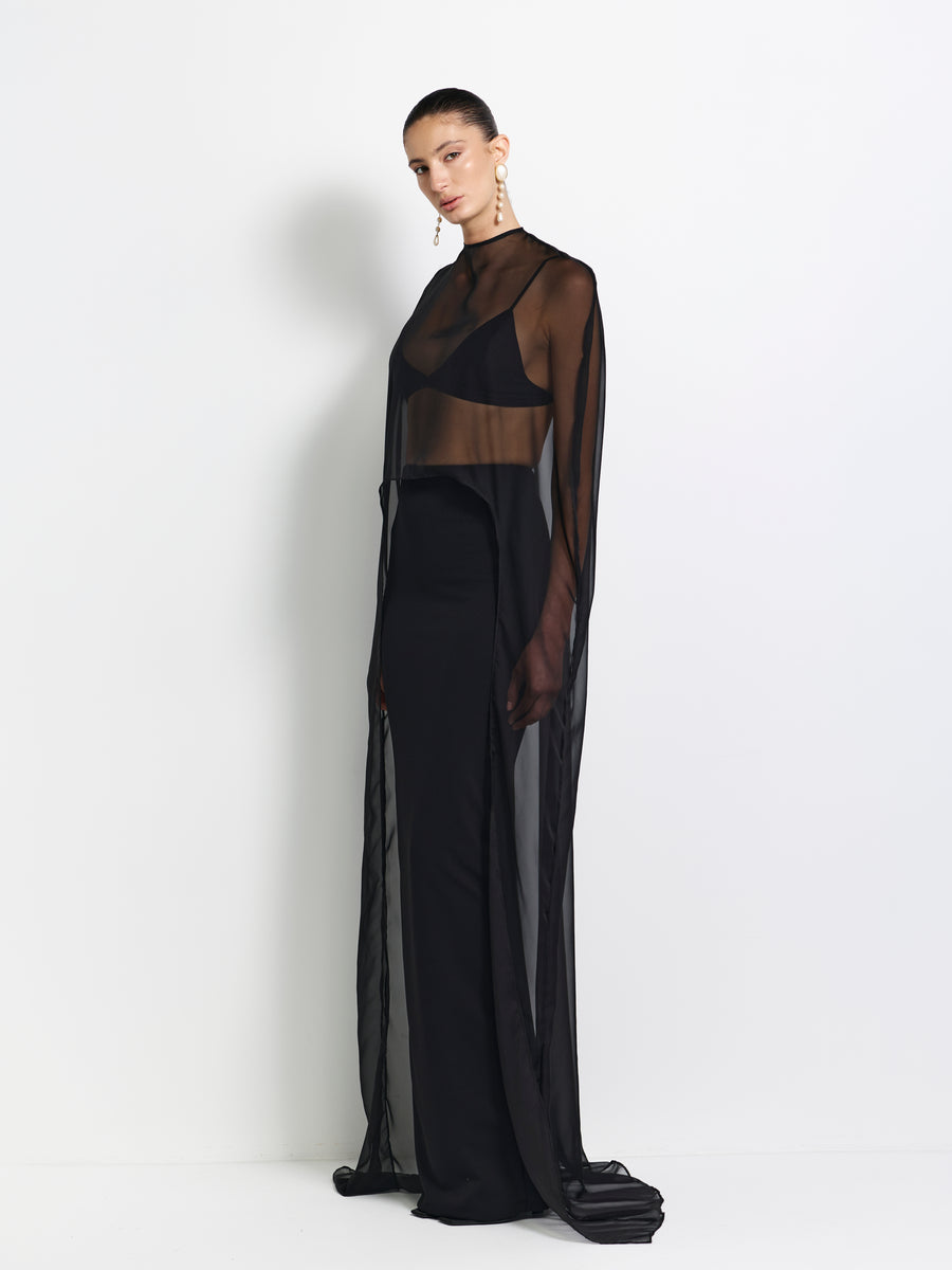 Charleze Cape - Black - EFFIE KATS