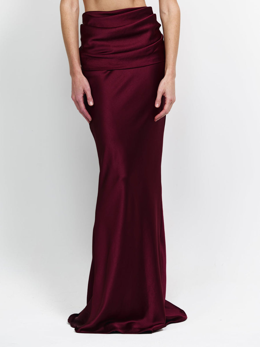 Perez Skirt - Wine - EFFIE KATS