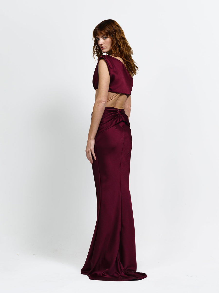 Perez Skirt - Wine - EFFIE KATS