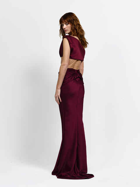 Perez Skirt - Wine - EFFIE KATS