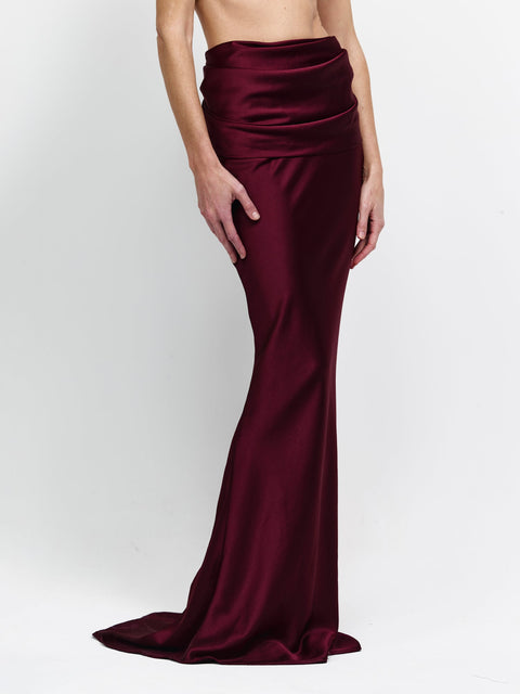 Perez Skirt - Wine - EFFIE KATS