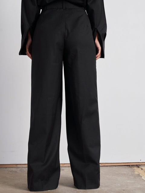 PERINELLE PANT - BLACK WOOL - EFFIE KATS