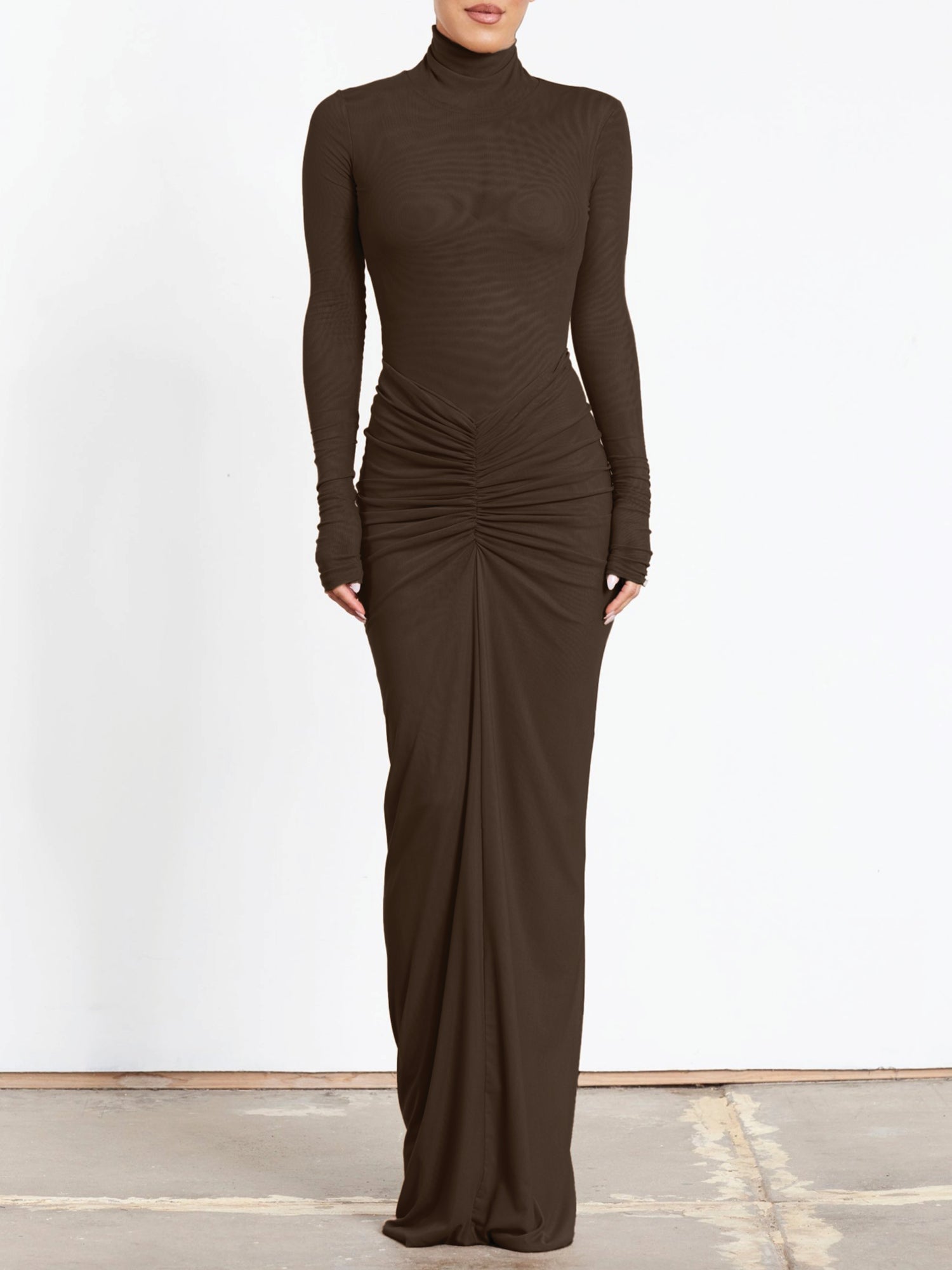 Pilar Mesh Skirt - Chocolate - EFFIE KATS