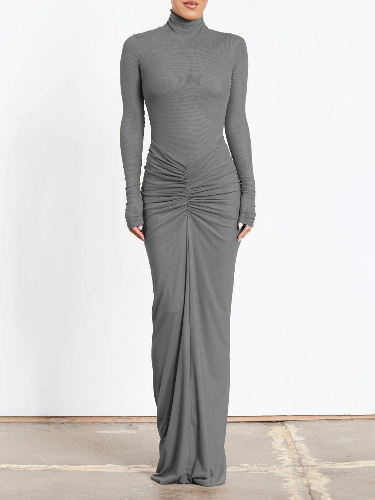 Pilar Mesh Skirt - Grey - EFFIE KATS