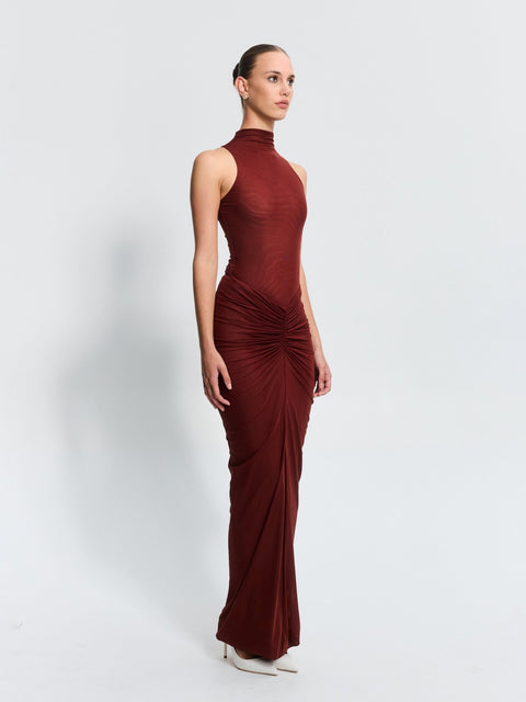 Pilar Mesh Skirt - Rust - EFFIE KATS