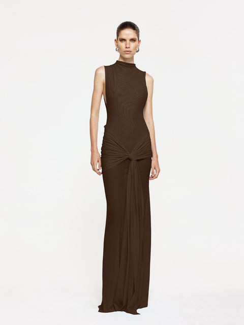 Roza Maxi Dress - Chocolate - EFFIE KATS