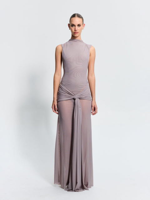 Roza Maxi Dress - Mushroom - EFFIE KATS