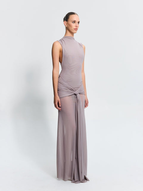 Roza Maxi Dress - Mushroom - EFFIE KATS