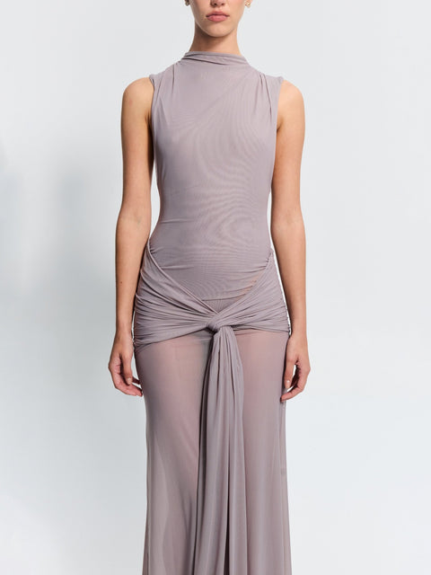 Roza Maxi Dress - Mushroom - EFFIE KATS