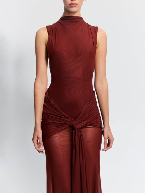 Roza Maxi Dress - Rust - EFFIE KATS