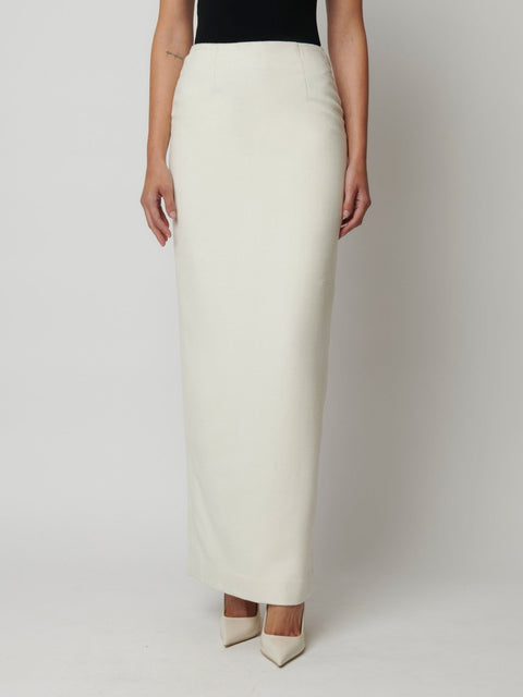 SAWYER MAXI SKIRT - IVORY - EFFIE KATS