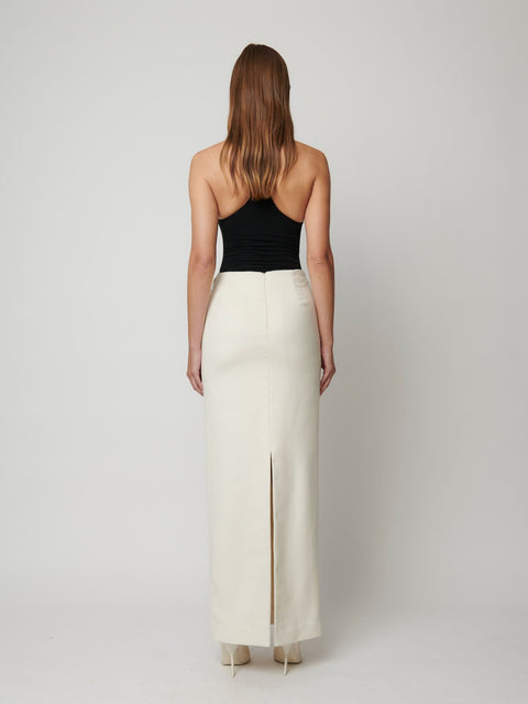 SAWYER MAXI SKIRT - IVORY - EFFIE KATS