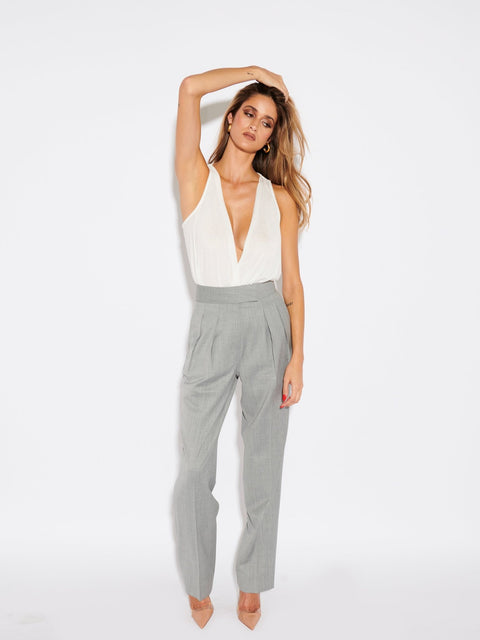 TALANI PANT - GREY WOOL - EFFIE KATS