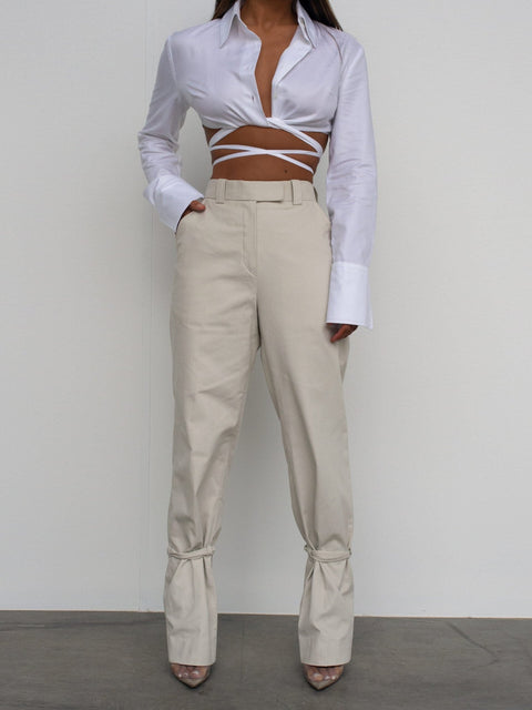 The Bowen Pant - Sand - EFFIE KATS