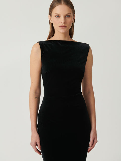 VERONA GOWN - BLACK VELVET - EFFIE KATS