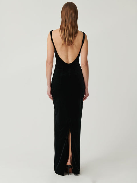 VERONA GOWN - BLACK VELVET - EFFIE KATS