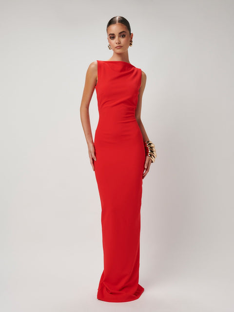 VERONA GOWN - CHERRY RED - EFFIE KATS