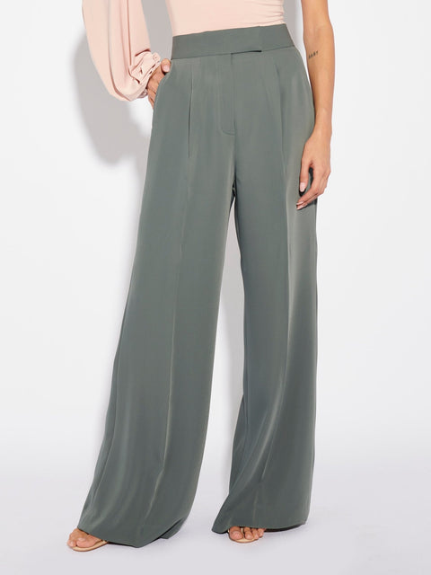 Wide Leg Pant - Khaki - EFFIE KATS