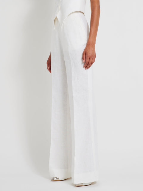 WYNN PANT - IVORY LINEN - EFFIE KATS