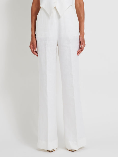 WYNN PANT - IVORY LINEN - EFFIE KATS
