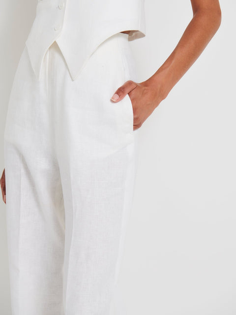 WYNN PANT - IVORY LINEN - EFFIE KATS