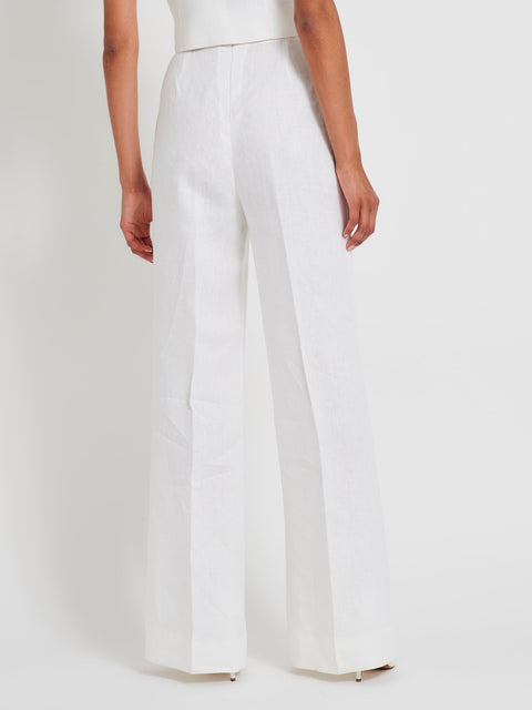 WYNN PANT - IVORY LINEN - EFFIE KATS